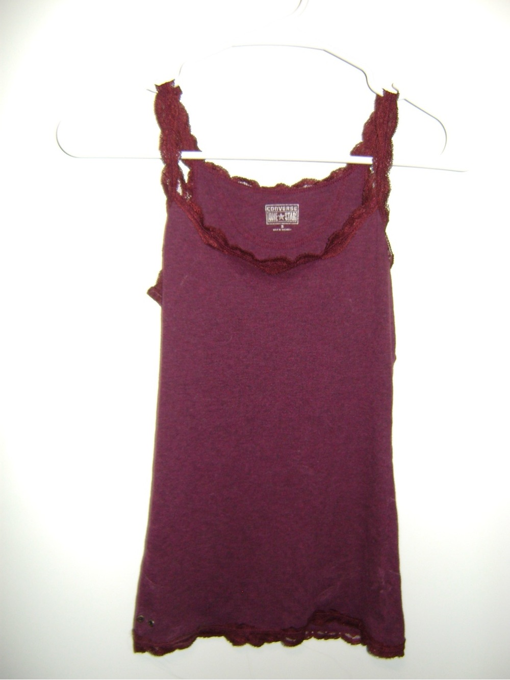 Converse Women's Lace-Trim Camisole in Plum